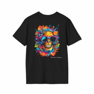 Colorful Skull Sunglasses Unisex T-Shirt – Bold Urban Streetwear VibeCurb – Streetwear Redefined