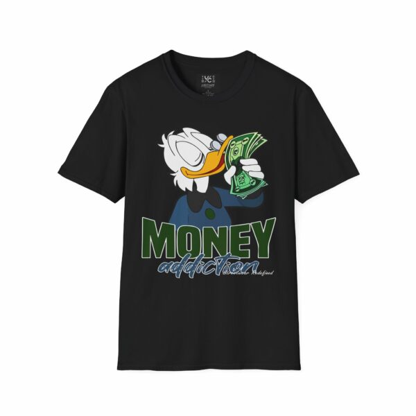 Money Addiction T-Shirt – Bold and Playful Statement VibeCurb – Streetwear Redefined 3