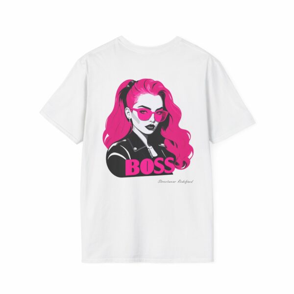 Boss Girl Pink Hair T-Shirt – Empower Your Style VibeCurb – Streetwear Redefined 7