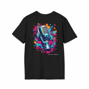 Vintage Microphone Unisex T-Shirt – Timeless Retro Style VibeCurb – Streetwear Redefined