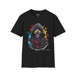 Skeleton Hood T-Shirt – Mysterious Urban Style VibeCurb – Streetwear Redefined