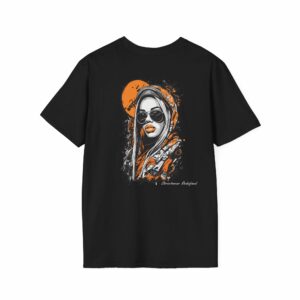 Orange Hood Girl Unisex T-Shirt – Urban Flair in Every Thread VibeCurb – Streetwear Redefined